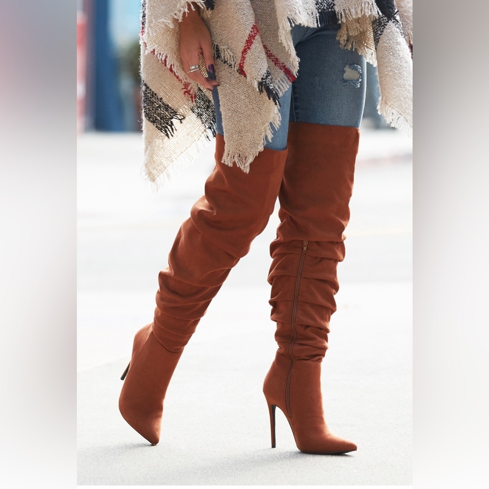 Sexy Suede stiletto over the knee Brown/Camel color Boots❤️✨✨✨